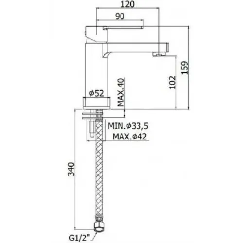Смеситель для раковины Paffoni Ringo RIN071NO