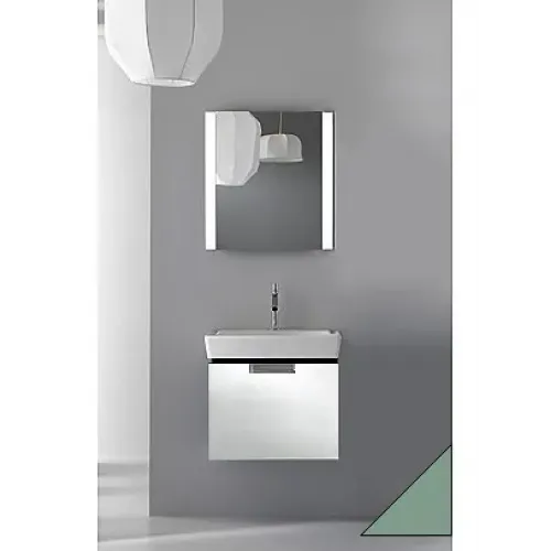 Комплект мебели для ванной Reve 60 см, оливковый блестящий, 2 выдвижных ящика, полотно, с подсветкой, подвесной монтаж E4802-00+EB575-NF+EB1134-G95 Jacob Delafon