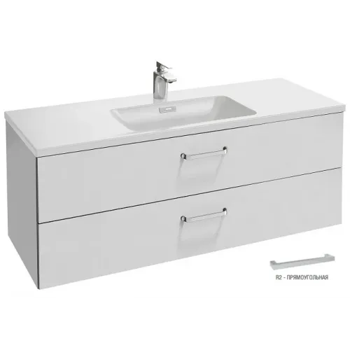 Модуль под раковину Vox 120х46х45,2 см, 2 ящика, белый глянцевый, прямоугольные ручки EB2071-R2-G1C Jacob Delafon