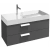 Модуль под раковину Rythmik 99,5х45х42,4 см, серый антрацит глянцевый, 2 выдвижных ящика EB1304-442 Jacob Delafon