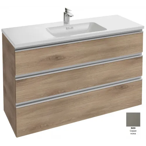 Модуль под раковину Vox 120х46х73,5 см, серая кожа, 3 выдвижных ящика EB2041-RA-N29 Jacob Delafon