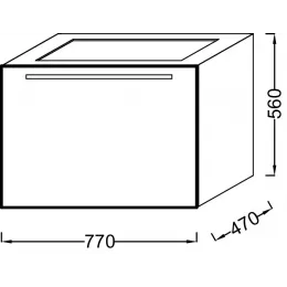 Модуль под раковину Struktura 77х47х56 см, 1 ящик, ореховое дерево EB1285-E16 Jacob Delafon