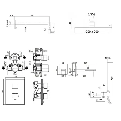 Комплект смесителей PAFFONI Elle KITLEQ519NO120