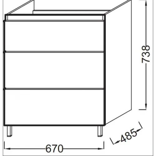 Модуль с раковиной Odeon Up 70 см, белый блестящий, подвесной монтаж E4732-00+EB992-N18 Jacob Delafon