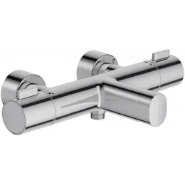 Настенный смеситель Cuff с выходом на душ (без лейки), неповоротный излив, термостат E78520-CP Jacob Delafon