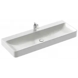 Накладная раковина Vox 120х45х13,5 см, отверстие перелива в передней части, с заглушкой перелива, санфарфор, с отв. под смеситель EVA112-00 Jacob Delafon
