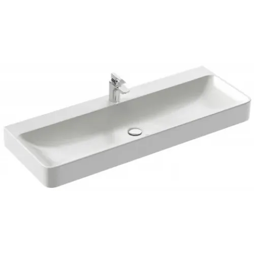 Накладная раковина Vox 120х45х13,5 см, отверстие перелива в передней части, с заглушкой перелива, санфарфор, с отв. под смеситель EVA112-00 Jacob Delafon