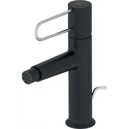 Смеситель для биде Odeon Rive Gauche ручка хром, чёрный цвет, с донным клапаном E21033-CP-BL Jacob Delafon
