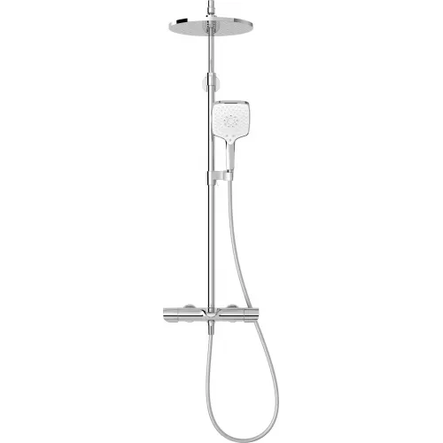 Душевая система Avid E97389RU-9-CP 3 режима, 25 см, round, неповор. излив, термостат, верхний душ, с лейкой E97389RU-9-CP Jacob Delafon