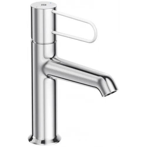 Смеситель для умывальника Odeon Rive Gauche хром / белый, неповоротный излив, с донным клапаном E21028-00-CP Jacob Delafon