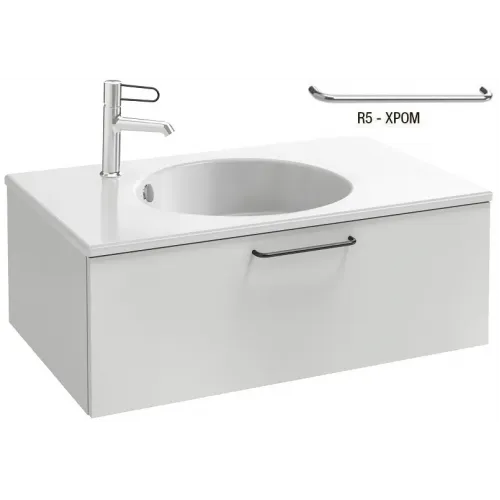 Модуль под раковину Odeon Rive Gauche 80х50,8х28,3 см, 1 ящик, белый глянцевый, ручка хром EB2515-R5-G1C Jacob Delafon