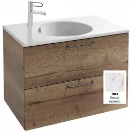 Модуль под раковину Odeon Rive Gauche 80х50,8х56,8 см, белый мрамор, ручки хром EB2522-R5-NR4 Jacob Delafon