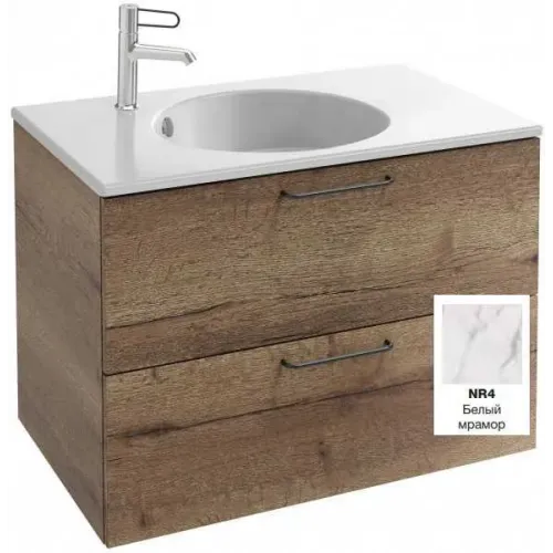 Модуль под раковину Odeon Rive Gauche 80х50,8х56,8 см, белый мрамор, ручки хром EB2522-R5-NR4 Jacob Delafon