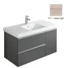 Модуль с раковиной Odeon Up 105 см, серый дуб меламин, 2 выдвижных ящика, 1 дверца, с отверстием для смесителя, подвесной монтаж EB891-E71+E4731-00 Jacob Delafon