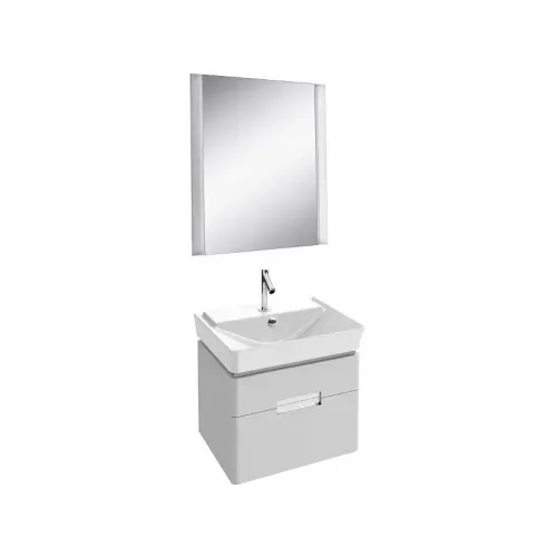Комплект мебели для ванной Reve 60 см, белый, 2 ящика, боковая подсветка, с подсветкой, подвесной монтаж E4802-00+EB1134-G1C+EB575-NF Jacob Delafon