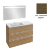 Комплект мебели для ванной Vox 100 см, ореховое дерево, левосторонняя, 3 выдвижных ящика, с подсветкой, подвесной монтаж EB1416-NF+EXAC112-Z-00+EB2045-RA-E16 Jacob Delafon