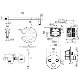 Комплект для душа Plumberia Selection PS BOX KITPSB02NO