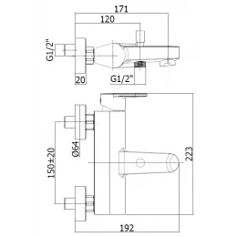 Смеситель для ванны Paffoni Candy CA022CR