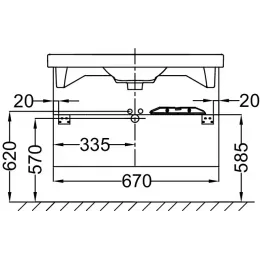 Модуль под раковину Odeon Up 67х48,5х45 см, 1 ящик, белый глянцевый EB860-G1C Jacob Delafon