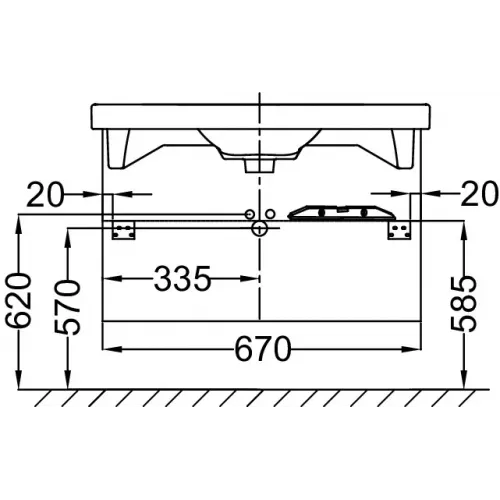 Модуль под раковину Odeon Up 67х48,5х45 см, 1 ящик, белый глянцевый EB860-G1C Jacob Delafon