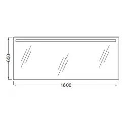 Зеркало 160х65 см, с подсветкой, с подогревом EB1422-NF Jacob Delafon