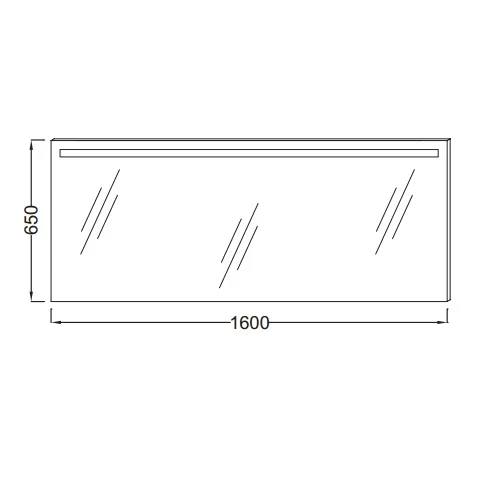 Зеркало 160х65 см, с подсветкой, с подогревом EB1422-NF Jacob Delafon
