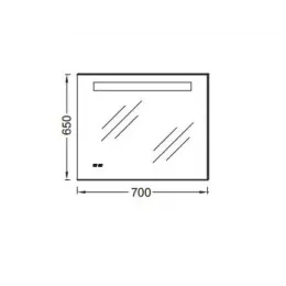 Зеркало 70х65 см, с подсветкой, с подогревом, с часами EB1159-NF Jacob Delafon
