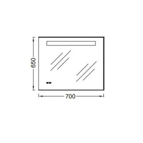 Зеркало 70х65 см, с подсветкой, с подогревом, с часами EB1159-NF Jacob Delafon