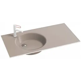 Встраиваемая сверху раковина Odeon Rive Gauche 100,6х51,5 см, матовая бронза, стекло, с отв. под смеситель EB2564-DE3 Jacob Delafon
