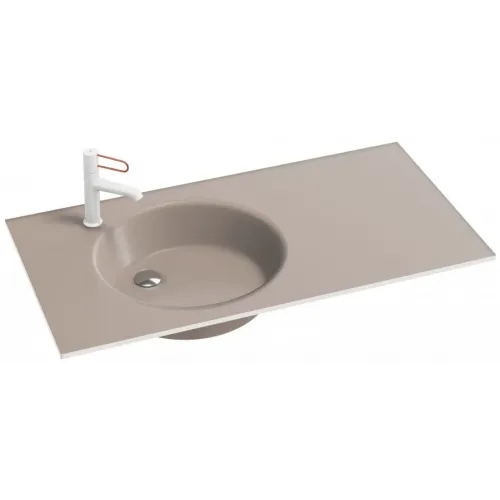 Встраиваемая сверху раковина Odeon Rive Gauche 100,6х51,5 см, матовая бронза, стекло, с отв. под смеситель EB2564-DE3 Jacob Delafon