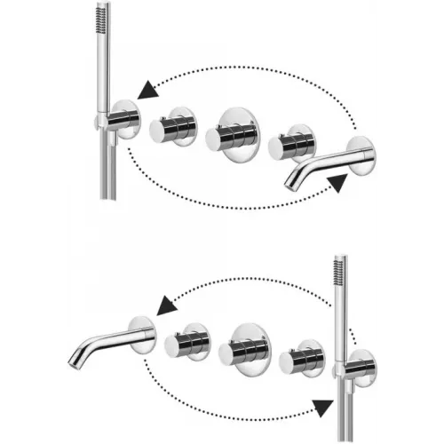 Внешняя часть смесителя для душа Paffoni Modular box MDE001CR