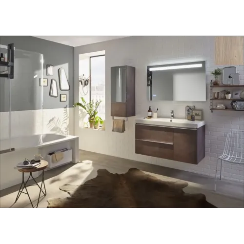 Модуль с раковиной Odeon Up 105 см, 2 ящика с механизмом плавное закрывание, подвесной, квебенский дуб EB891-E10+E4731-00 Jacob Delafon