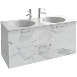 Модуль под раковину Odeon Rive Gauche 120х50,8х56,8 см, 3 ящика, белый мрамор, ручки хром EB2545-R5-NR4 Jacob Delafon