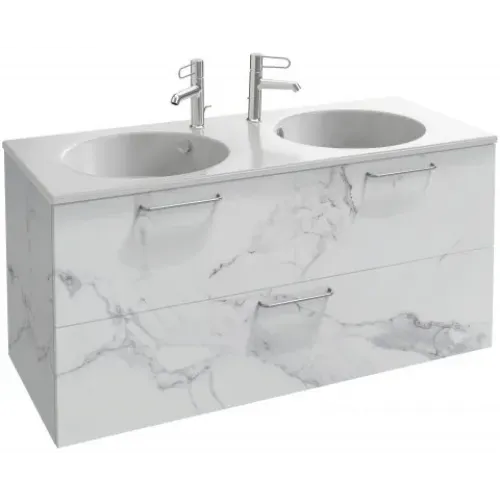 Модуль под раковину Odeon Rive Gauche 120х50,8х56,8 см, 3 ящика, белый мрамор, ручки хром EB2545-R5-NR4 Jacob Delafon