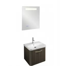 Комплект мебели для ванной Replay 60 см, серый ясень, с 1 ящиком, с подсветкой, подвесной монтаж E4485-00+EB1158-NF+EB1070-270 Jacob Delafon