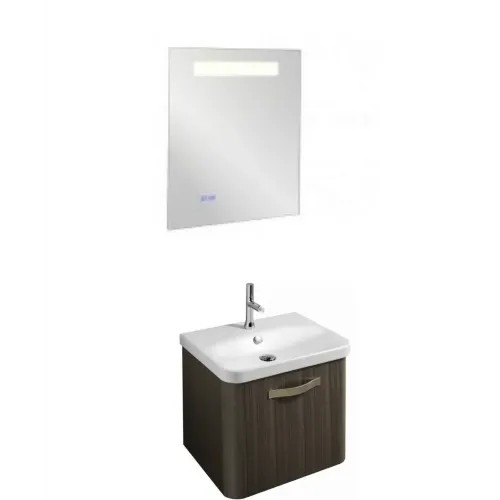 Комплект мебели для ванной Replay 60 см, серый ясень, с 1 ящиком, с подсветкой, подвесной монтаж E4485-00+EB1158-NF+EB1070-270 Jacob Delafon
