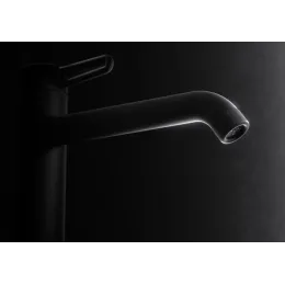 Смеситель для умывальника Nouvelle Vague матовый черный, высокий, чёрный цвет, неповоротный излив, без донного клапана E78340-BLV Jacob Delafon