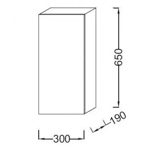 Шкаф Parallel 30х19х65 см, квебекский дуб EB513D-E10 Jacob Delafon