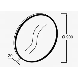 Зеркало Odeon Rive Gauche 90х90 см, золото EB1268-GLD Jacob Delafon