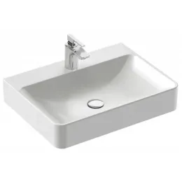 Накладная раковина Vox 60х45х13,5 см, с отверстием перелива в передней части, с заглушкой, санфарфор, с отв. под смеситель EVD112-00 Jacob Delafon