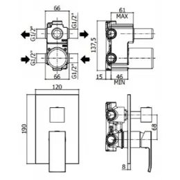 Смеситель для душа Paffoni Elle EL018CR/M