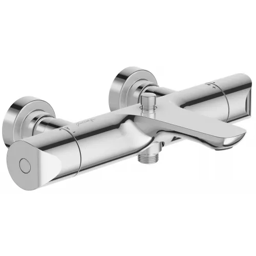 Настенный смеситель Villette неповоротный излив, с выходом на душ (без лейки), термостат E23721-CP Jacob Delafon