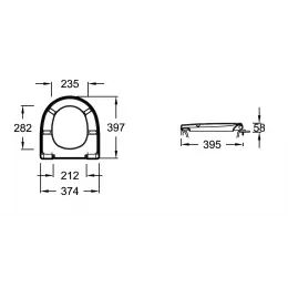 Сиденье для унитаза Odeon Up термодюр E70009-00 Jacob Delafon