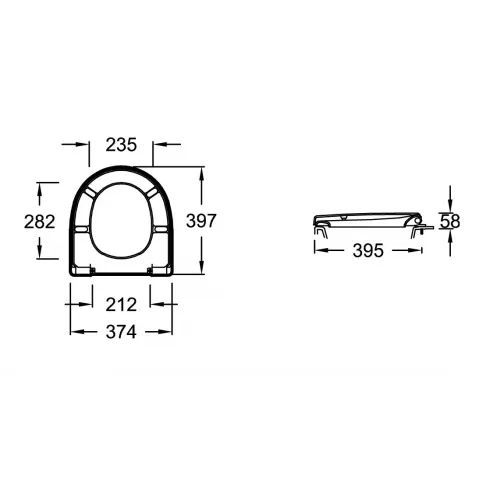 Сиденье для унитаза Odeon Up термодюр E70009-00 Jacob Delafon