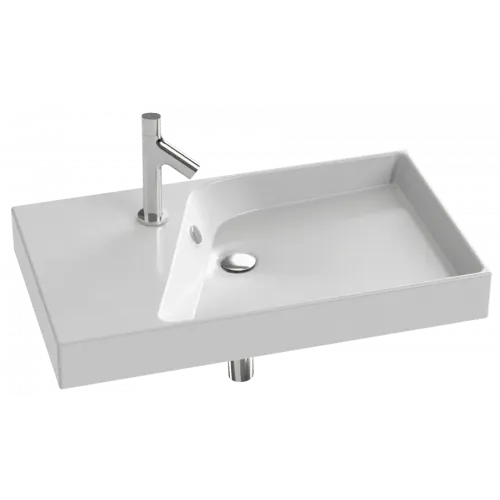 Подвесная раковина Formilia Rythmik 100х46х8,5 см, гладкая нижняя поверхность, 1 отверстие для смесителя, санфарфор EXN112-Z-00 Jacob Delafon