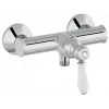 Настенный смеситель без излива Louise хром / белый, без лейки E24362-CP Jacob Delafon