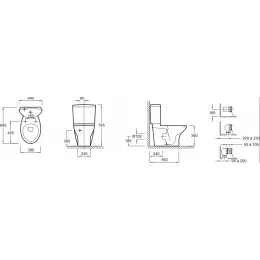 Унитаз-компакт Presqu'ile 38х69,5 см, с микролифтом, нижняя подводка, универсальный выпуск, с сиденьем 19077-00+E1425-00 Jacob Delafon