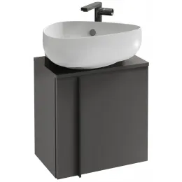 Модуль под раковину Nouvelle Vague 45х30х46,8 см, серый антрацит сатин, шарниры справа, 1 полка EB3045D-S17 Jacob Delafon