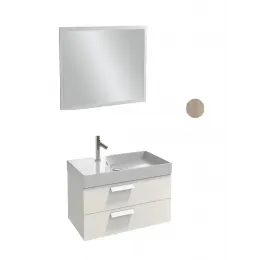 Комплект мебели для ванной Rythmik 79,5 см, квебекский дуб, подвесной монтаж, с подсветкой EB1441-NF+EXO112-Z-00+EB1303-E10 Jacob Delafon