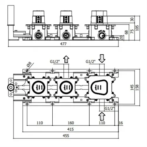 Встраиваемая часть смесителя Paffoni Modular box MDBOX000